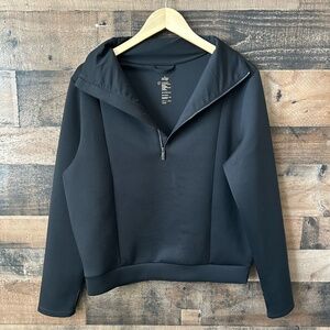 ADAY Home Stretch Pullover Medium Black | Stretch Travel Pullover Thumbholes